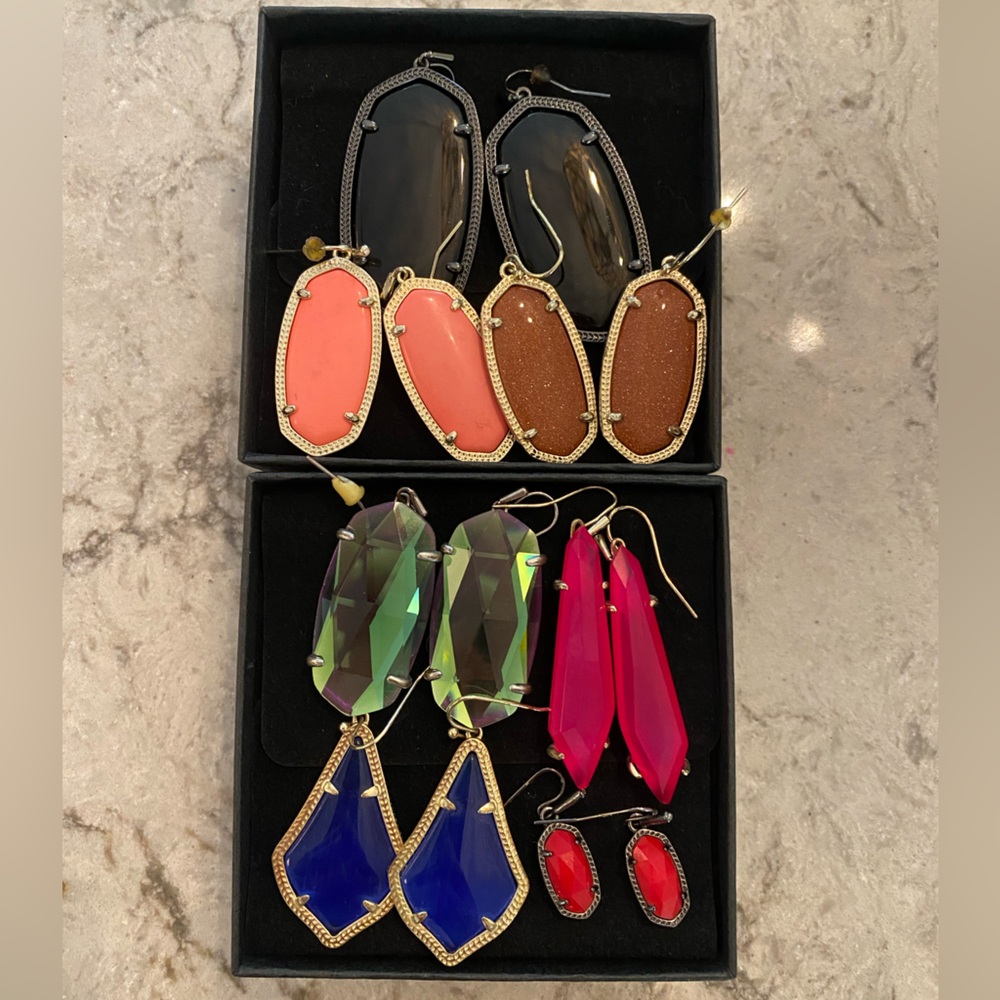 Kendra Scott drop earrings. 7 pairs.